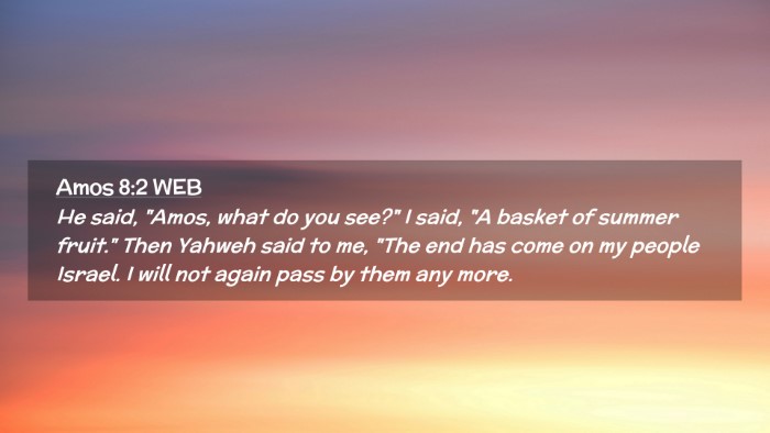 Picture 02 - Amos 8:2 WEB Desktop Wallpaper - He said, 