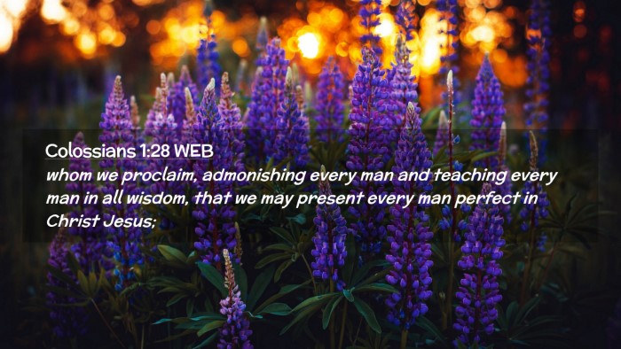 Picture 02 - Colossians 1:28 WEB Desktop Wallpaper - whom we proclaim, admonishing every man and - Desktop Bible Verse Wallpaper