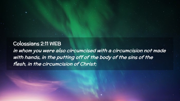 Picture 02 - Colossians 2:11 WEB Desktop Wallpaper - in whom you were also circumcised with a - Desktop Bible Verse Wallpaper