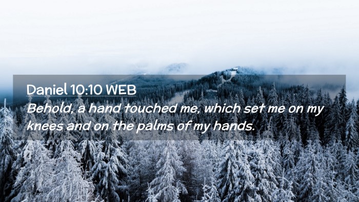 Picture 02 - Daniel 10:10 WEB Desktop Wallpaper - Behold, a hand touched me, which set me on my - Desktop Bible Verse Wallpaper