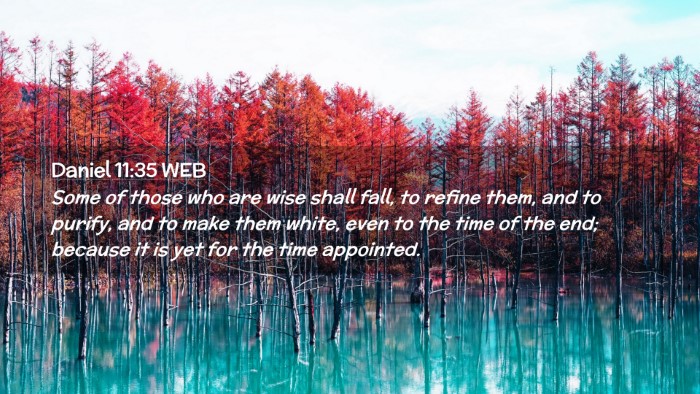 Picture 02 - Daniel 11:35 WEB Desktop Wallpaper - Some of those who are wise shall fall, to refine - Desktop Bible Verse Wallpaper