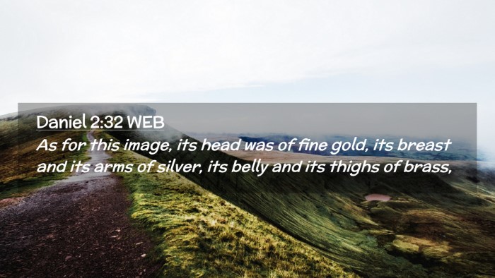 Picture 02 - Daniel 2:32 WEB Desktop Wallpaper - As for this image, its head was of fine gold, its - Desktop Bible Verse Wallpaper