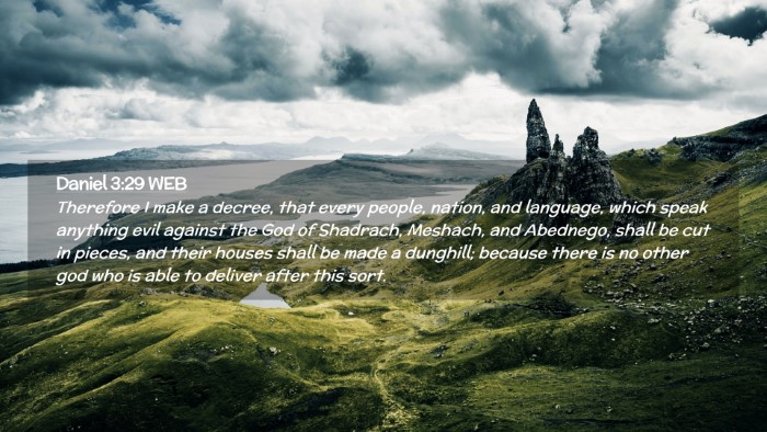 Picture 02 - Daniel 3:29 WEB Desktop Wallpaper - Therefore I make a decree, that every people, - Desktop Bible Verse Wallpaper