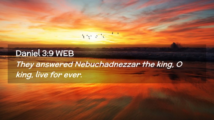 Picture 02 - Daniel 3:9 WEB Desktop Wallpaper - They answered Nebuchadnezzar the king, O king, - Desktop Bible Verse Wallpaper