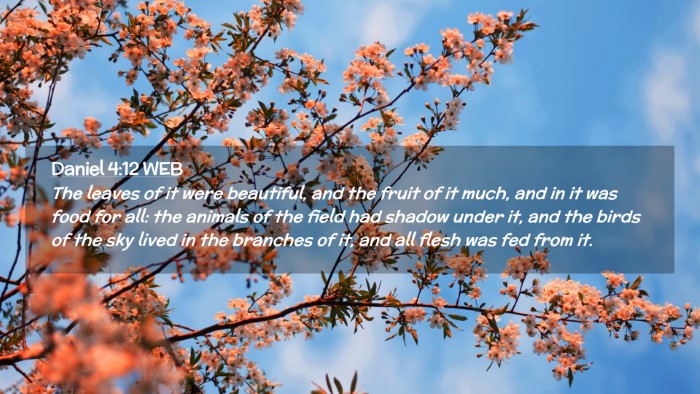 Picture 02 - Daniel 4:12 WEB Desktop Wallpaper - The leaves of it were beautiful, and the fruit of - Desktop Bible Verse Wallpaper