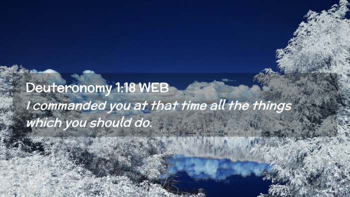 Picture 02 - Deuteronomy 1:18 WEB Desktop Wallpaper - I commanded you at that time all the things which - Desktop Bible Verse Wallpaper