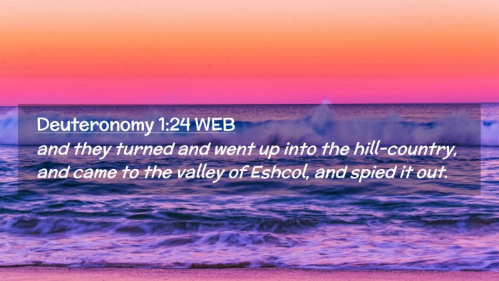 Picture 02 - Deuteronomy 1:24 WEB Desktop Wallpaper - and they turned and went up into the - Desktop Bible Verse Wallpaper