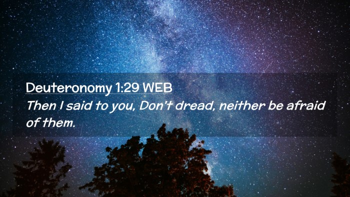Picture 02 - Deuteronomy 1:29 WEB Desktop Wallpaper - Then I said to you, Don't dread, neither be - Desktop Bible Verse Wallpaper