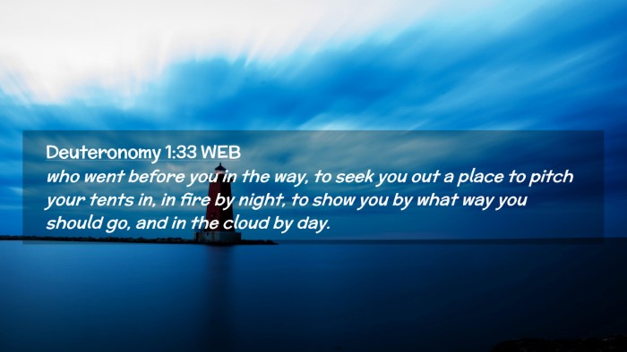 Picture 02 - Deuteronomy 1:33 WEB Desktop Wallpaper - who went before you in the way, to seek you out a - Desktop Bible Verse Wallpaper