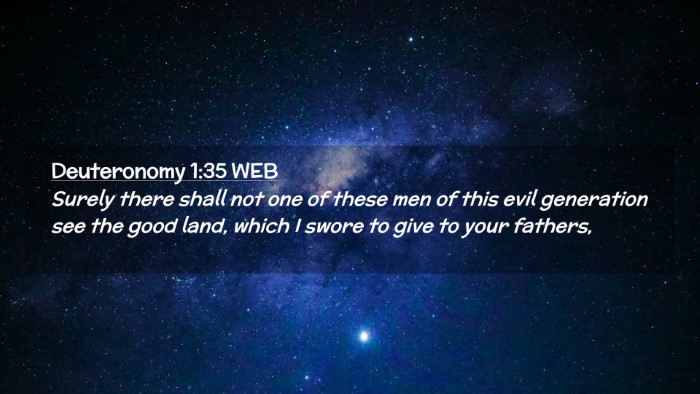 Picture 02 - Deuteronomy 1:35 WEB Desktop Wallpaper - Surely there shall not one of these men of this - Desktop Bible Verse Wallpaper
