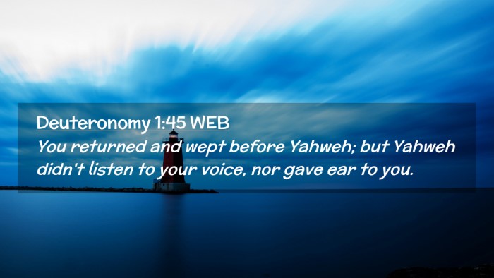 Picture 02 - Deuteronomy 1:45 WEB Desktop Wallpaper - You returned and wept before Yahweh; but Yahweh - Desktop Bible Verse Wallpaper