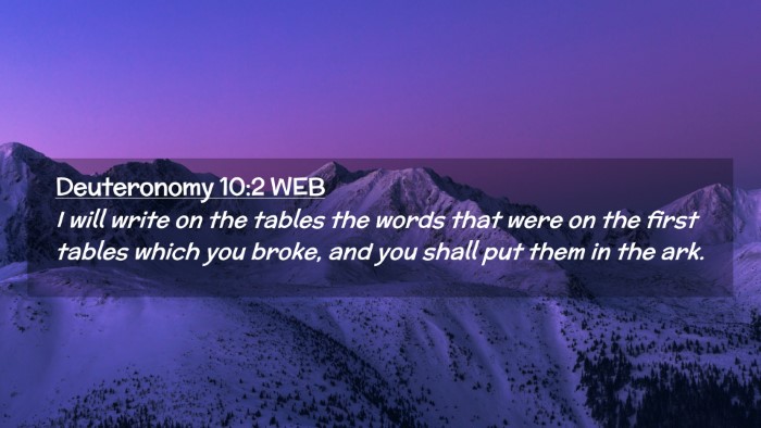 Picture 02 - Deuteronomy 10:2 WEB Desktop Wallpaper - I will write on the tables the words that were on - Desktop Bible Verse Wallpaper