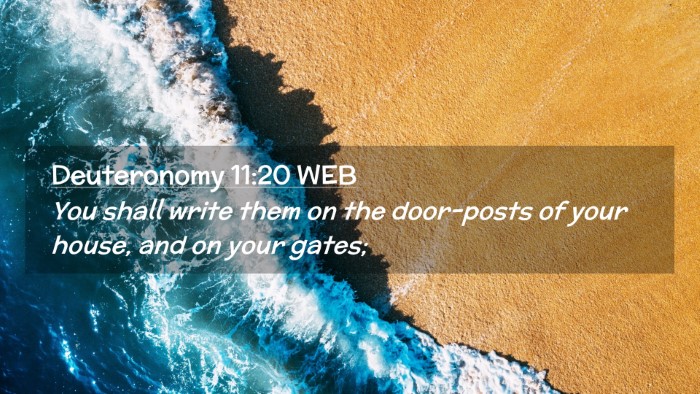 Picture 02 - Deuteronomy 11:20 WEB Desktop Wallpaper - You shall write them on the door-posts of your - Desktop Bible Verse Wallpaper