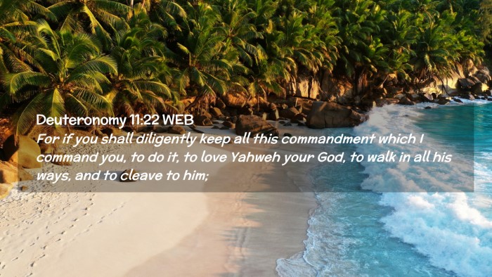 Picture 02 - Deuteronomy 11:22 WEB Desktop Wallpaper - For if you shall diligently keep all this - Desktop Bible Verse Wallpaper