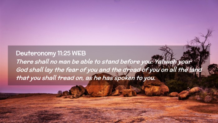 Picture 02 - Deuteronomy 11:25 WEB Desktop Wallpaper - There shall no man be able to stand before you: - Desktop Bible Verse Wallpaper