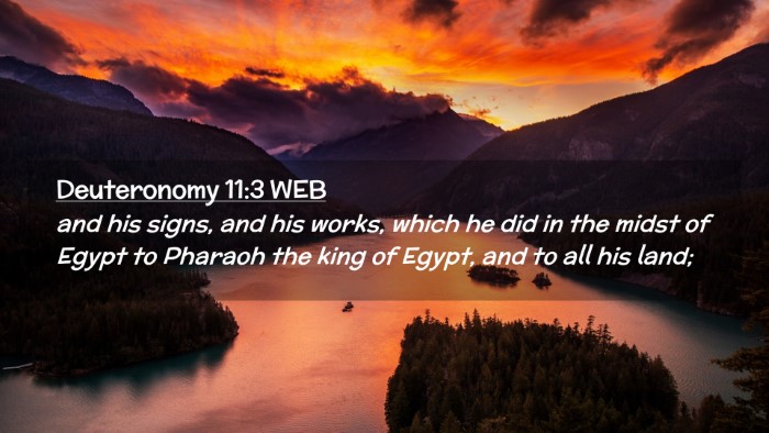 Picture 02 - Deuteronomy 11:3 WEB Desktop Wallpaper - and his signs, and his works, which he did in the - Desktop Bible Verse Wallpaper