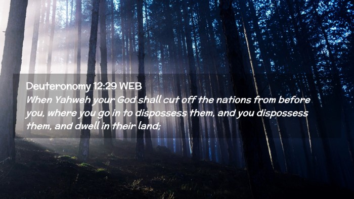 Picture 02 - Deuteronomy 12:29 WEB Desktop Wallpaper - When Yahweh your God shall cut off the nations - Desktop Bible Verse Wallpaper