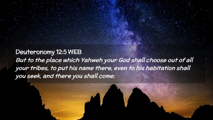 Picture 02 - Deuteronomy 12:5 WEB Desktop Wallpaper - But to the place which Yahweh your God shall - Desktop Bible Verse Wallpaper