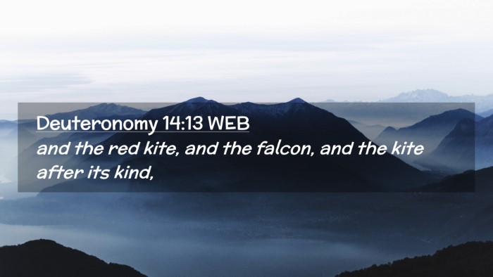 Picture 02 - Deuteronomy 14:13 WEB Desktop Wallpaper - and the red kite, and the falcon, and the kite - Desktop Bible Verse Wallpaper