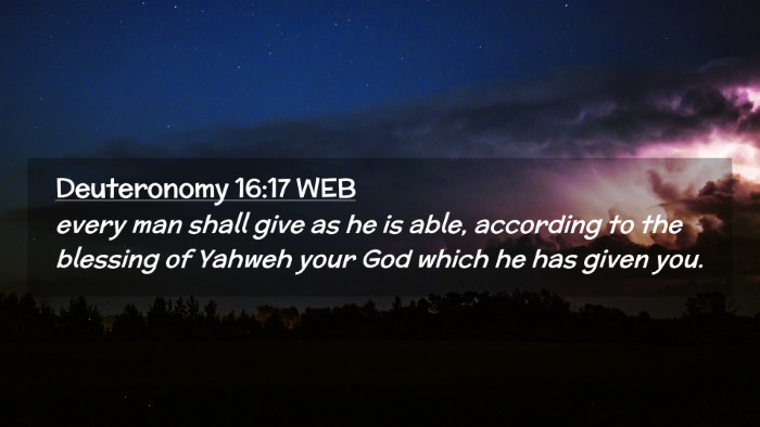 Picture 02 - Deuteronomy 16:17 WEB Desktop Wallpaper - every man shall give as he is able, according to - Desktop Bible Verse Wallpaper