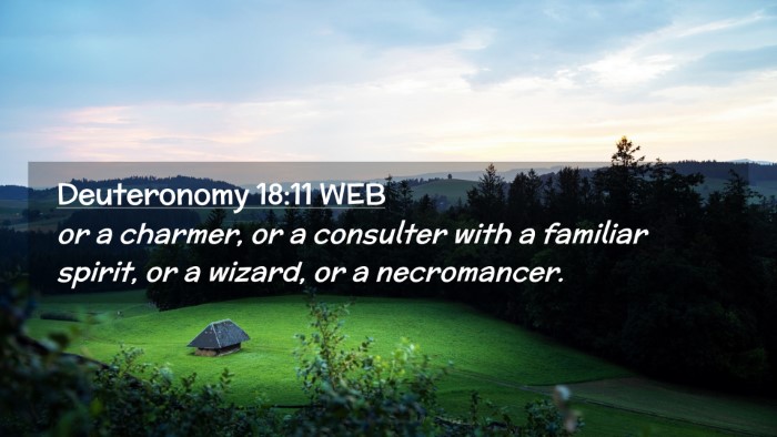 Picture 02 - Deuteronomy 18:11 WEB Desktop Wallpaper - or a charmer, or a consulter with a familiar - Desktop Bible Verse Wallpaper
