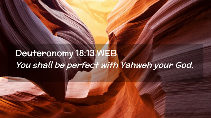 Picture 02 - Deuteronomy 18:13 WEB Desktop Wallpaper - You shall be perfect with Yahweh your - Desktop Bible Verse Wallpaper