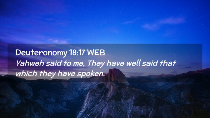 Picture 02 - Deuteronomy 18:17 WEB Desktop Wallpaper - Yahweh said to me, They have well said that which - Desktop Bible Verse Wallpaper