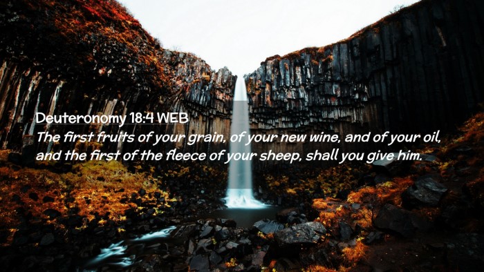 Picture 02 - Deuteronomy 18:4 WEB Desktop Wallpaper - The first fruits of your grain, of your new wine, - Desktop Bible Verse Wallpaper