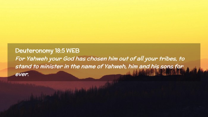 Picture 02 - Deuteronomy 18:5 WEB Desktop Wallpaper - For Yahweh your God has chosen him out of all - Desktop Bible Verse Wallpaper