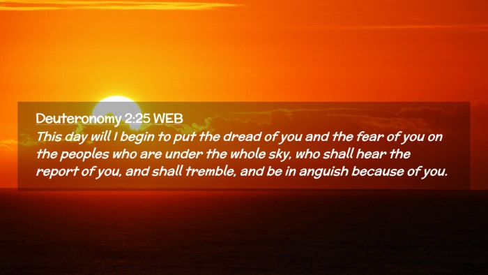Picture 02 - Deuteronomy 2:25 WEB Desktop Wallpaper - This day will I begin to put the dread of you and - Desktop Bible Verse Wallpaper