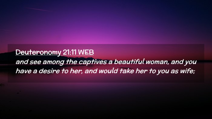 Picture 02 - Deuteronomy 21:11 WEB Desktop Wallpaper - and see among the captives a beautiful woman, and - Desktop Bible Verse Wallpaper