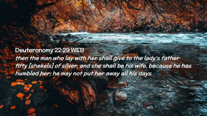 Picture 02 - Deuteronomy 22:29 WEB Desktop Wallpaper - then the man who lay with her shall give to the - Desktop Bible Verse Wallpaper
