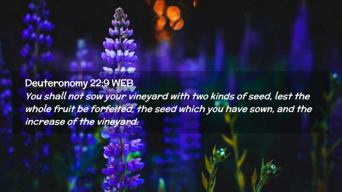 Picture 02 - Deuteronomy 22:9 WEB Desktop Wallpaper - You shall not sow your vineyard with two kinds of - Desktop Bible Verse Wallpaper