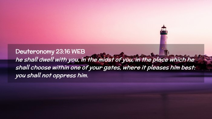 Picture 02 - Deuteronomy 23:16 WEB Desktop Wallpaper - he shall dwell with you, in the midst of you, in - Desktop Bible Verse Wallpaper