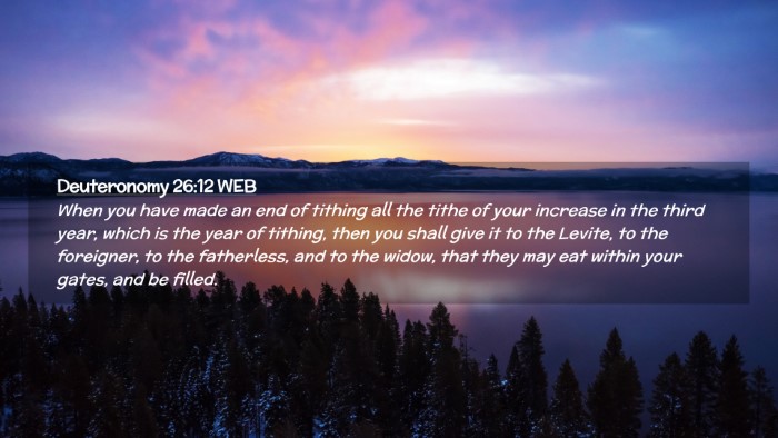 Picture 02 - Deuteronomy 26:12 WEB Desktop Wallpaper - When you have made an end of tithing all the - Desktop Bible Verse Wallpaper