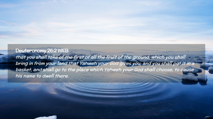 Picture 02 - Deuteronomy 26:2 WEB Desktop Wallpaper - that you shall take of the first of all the fruit - Desktop Bible Verse Wallpaper