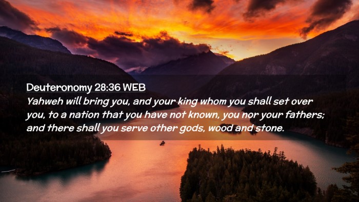 Picture 02 - Deuteronomy 28:36 WEB Desktop Wallpaper - Yahweh will bring you, and your king whom you - Desktop Bible Verse Wallpaper