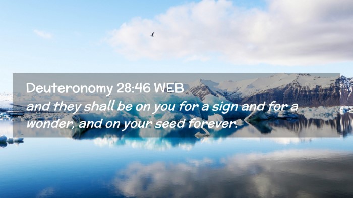 Picture 02 - Deuteronomy 28:46 WEB Desktop Wallpaper - and they shall be on you for a sign and for a - Desktop Bible Verse Wallpaper
