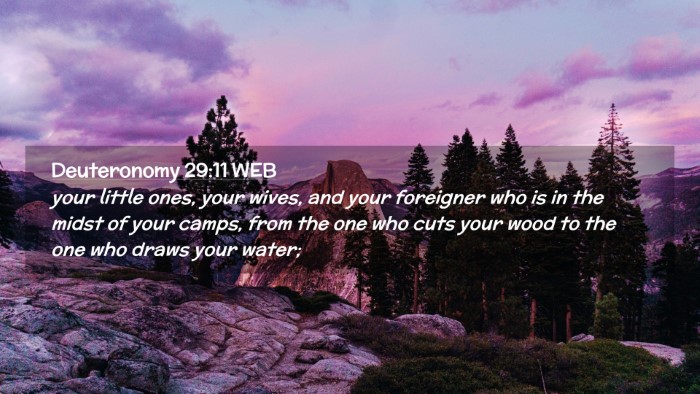 Picture 02 - Deuteronomy 29:11 WEB Desktop Wallpaper - your little ones, your wives, and your foreigner - Desktop Bible Verse Wallpaper