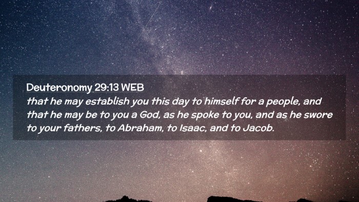 Picture 02 - Deuteronomy 29:13 WEB Desktop Wallpaper - that he may establish you this day to himself for - Desktop Bible Verse Wallpaper