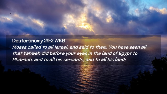 Picture 02 - Deuteronomy 29:2 WEB Desktop Wallpaper - Moses called to all Israel, and said to them, You - Desktop Bible Verse Wallpaper