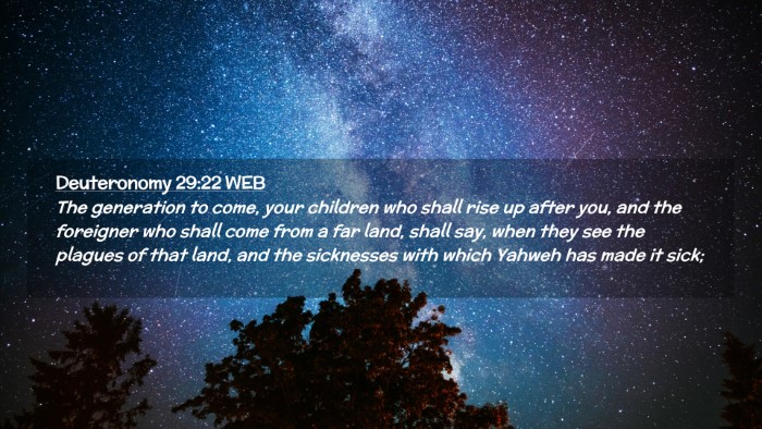 Picture 02 - Deuteronomy 29:22 WEB Desktop Wallpaper - The generation to come, your children who shall - Desktop Bible Verse Wallpaper