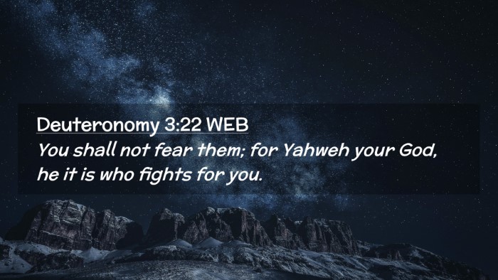 Picture 02 - Deuteronomy 3:22 WEB Desktop Wallpaper - You shall not fear them; for Yahweh your God, he - Desktop Bible Verse Wallpaper
