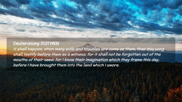 Picture 02 - Deuteronomy 31:21 WEB Desktop Wallpaper - It shall happen, when many evils and troubles are - Desktop Bible Verse Wallpaper