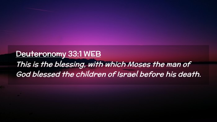 Picture 02 - Deuteronomy 33:1 WEB Desktop Wallpaper - This is the blessing, with which Moses the man of - Desktop Bible Verse Wallpaper