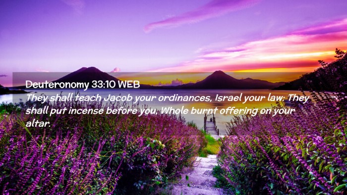 Picture 02 - Deuteronomy 33:10 WEB Desktop Wallpaper - They shall teach Jacob your ordinances, Israel - Desktop Bible Verse Wallpaper