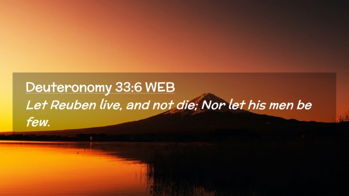 Picture 02 - Deuteronomy 33:6 WEB Desktop Wallpaper - Let Reuben live, and not die; Nor let his men be - Desktop Bible Verse Wallpaper