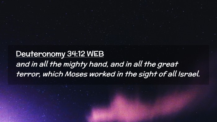 Picture 02 - Deuteronomy 34:12 WEB Desktop Wallpaper - and in all the mighty hand, and in all the great - Desktop Bible Verse Wallpaper