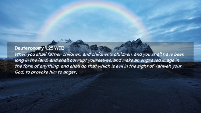 Picture 02 - Deuteronomy 4:25 WEB Desktop Wallpaper - When you shall father children, and children's - Desktop Bible Verse Wallpaper