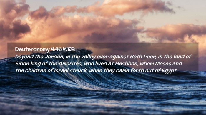 Picture 02 - Deuteronomy 4:46 WEB Desktop Wallpaper - beyond the Jordan, in the valley over against - Desktop Bible Verse Wallpaper
